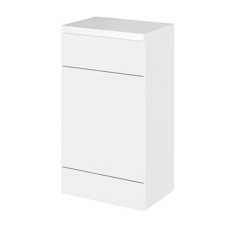 Hudson Reed Fusion Floor Standing 500mm WC Unit & White Polymarble Top (1 size, 5 colours) - Brand New Bathrooms