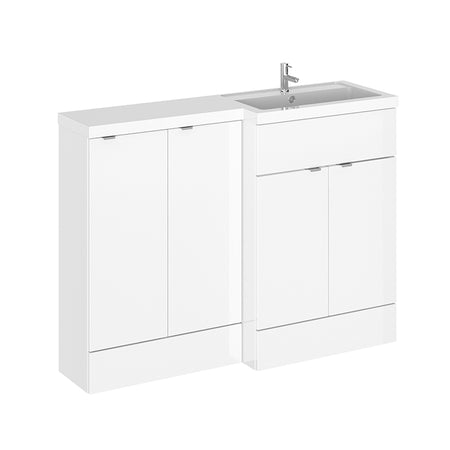 Hudson Reed Fusion Floor Standing Four Door 1200mm Vanity Basin Unit - Right Hand Combination (1 size, 5 colours) - Brand New Bathrooms