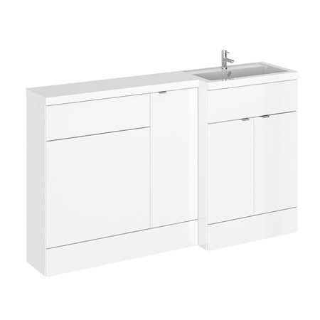 Hudson Reed Fusion Floor Standing Triple Door 1500mm Vanity Basin & WC Unit - Right Hand Combination (1 size, 5 colours) - Brand New Bathrooms