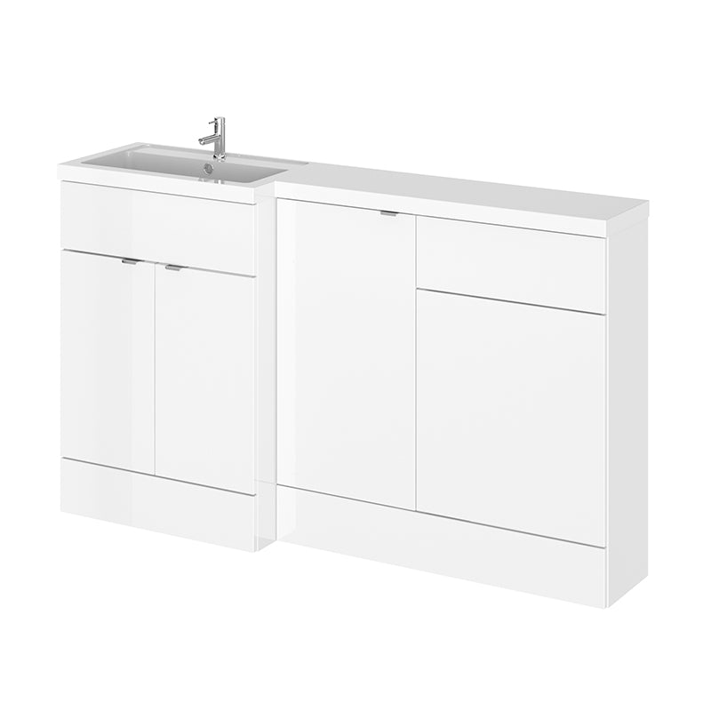 Hudson Reed Fusion Floor Standing Triple Door 1500mm Vanity Basin & WC Unit - Left Hand Combination (1 size, 5 colours) - Brand New Bathrooms