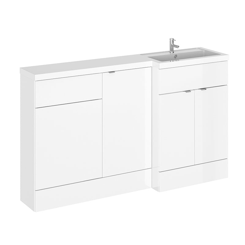 Hudson Reed Fusion Floor Standing Triple Door 1500mm Vanity Basin & WC Unit - Right Hand Combination (1 size, 5 colours) - Brand New Bathrooms