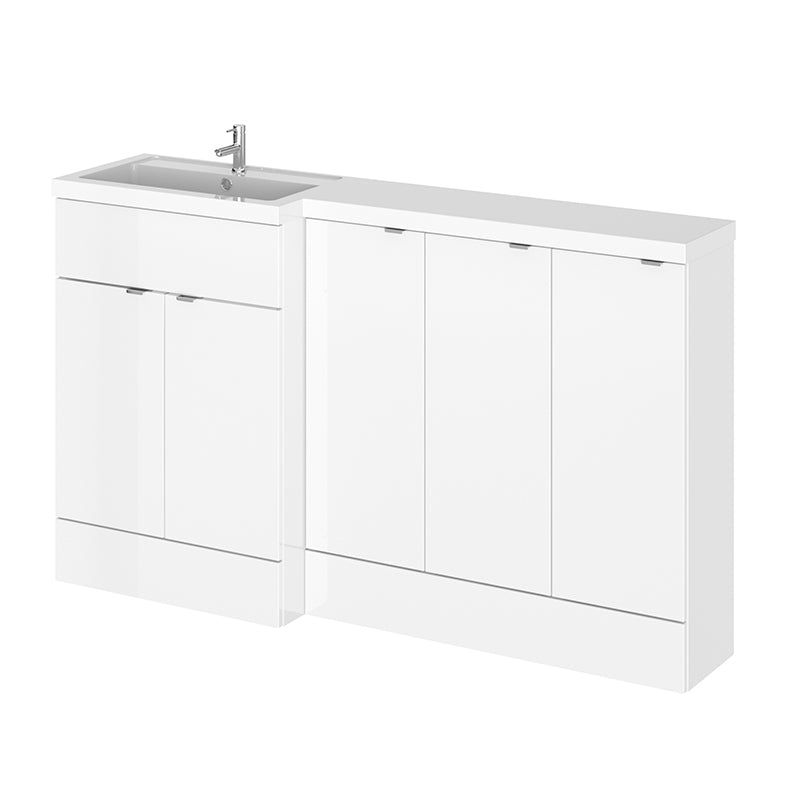 Hudson Reed Fusion Floor Standing Five Door 1500mm Vanity Basin Unit - Left Hand Combination (1 size, 5 colours) - Brand New Bathrooms