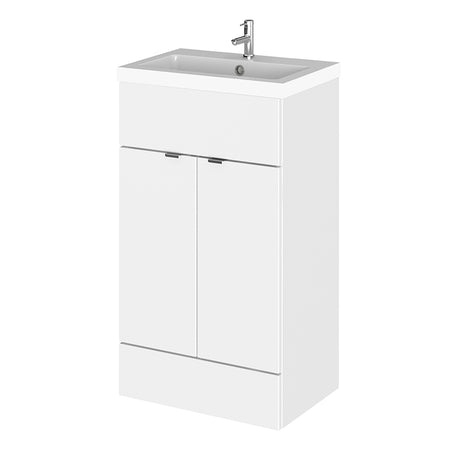Hudson Reed Fusion Floor Standing Double Door 500mm Vanity Unit & Polymarble Basin (1 size, 5 colours) - Brand New Bathrooms