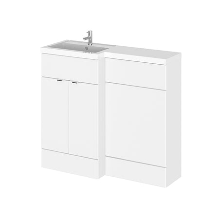 Hudson Reed Fusion Floor Standing Double Door 1000mm Vanity Basin Unit & WC Unit - Left Hand Combination (1 size, 5 colours) - Brand New Bathrooms
