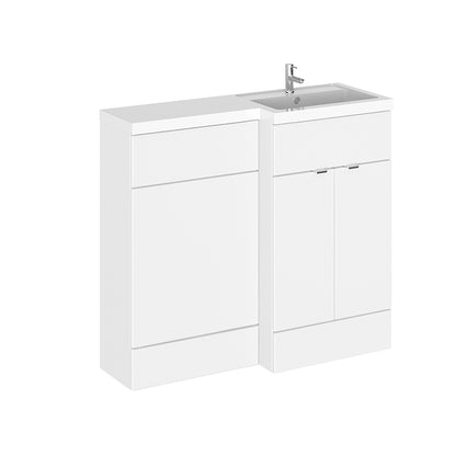 Hudson Reed Fusion Floor Standing Double Door Vanity Basin Unit & WC Unit - Right Hand Combination (1 size, 5 colours) - Brand New Bathrooms