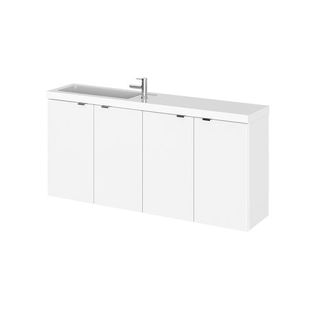 Hudson Reed Fusion Wall Hung Four Door 1200mm Compact Vanity Unit & Basin (1 size, 4 colours) - Brand New Bathrooms