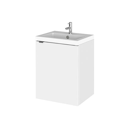 Hudson Reed Fusion Wall Hung Single Door 400mm Vanity Unit & Polymarble Basin (1 size, 4 colours) - Brand New Bathrooms