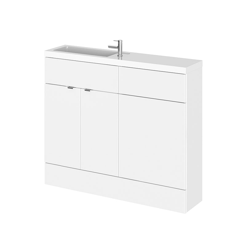 Hudson Reed Fusion Floor Standing Double Door 1000mm Compact Vanity Unit & WC Unit Combination (1 size, 4 colours) - Brand New Bathrooms