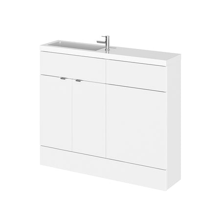 Hudson Reed Fusion Floor Standing Double Door 1000mm Compact Vanity Unit & WC Unit Combination (1 size, 4 colours) - Brand New Bathrooms