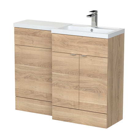 Hudson Reed Fusion Floor Standing 1100mm Double Door Vanity Unit, Basin & WC Unit - Right Hand Combination (1 size, 5 colours) - Brand New Bathrooms