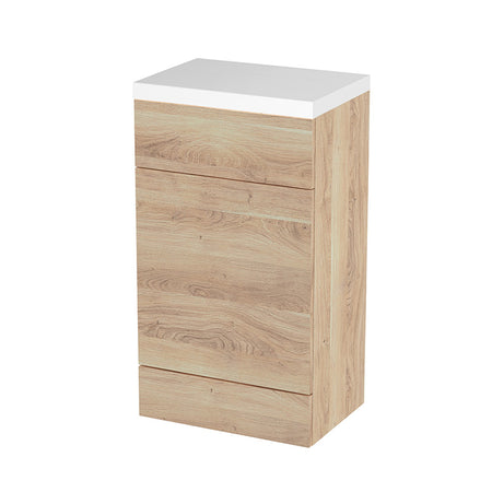 Hudson Reed Fusion Floor Standing 500mm WC Unit & White Polymarble Top (1 size, 5 colours) - Brand New Bathrooms