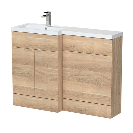 Hudson Reed Fusion Floor Standing Double Door 1200mm Vanity Unit, Basin & WC Unit - Left Hand Combination (1 size, 5 colours) - Brand New Bathrooms