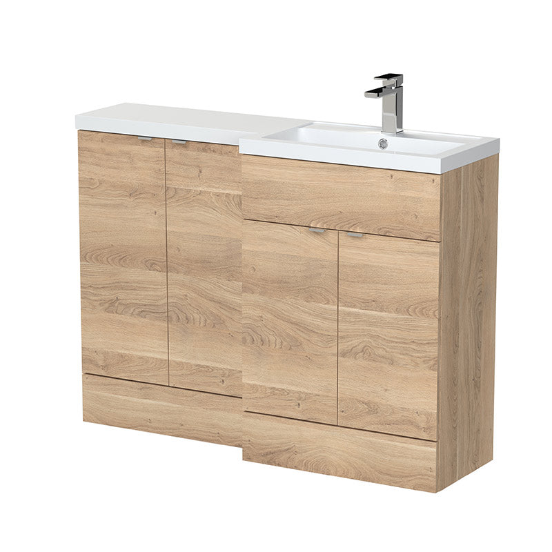 Hudson Reed Fusion Floor Standing Four Door 1200mm Vanity Basin Unit - Right Hand Combination (1 size, 5 colours) - Brand New Bathrooms