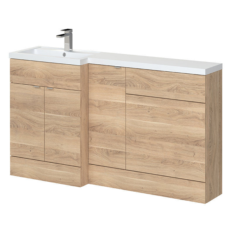 Hudson Reed Fusion Floor Standing Triple Door 1500mm Vanity Basin & WC Unit - Left Hand Combination (1 size, 5 colours) - Brand New Bathrooms