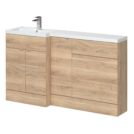 Hudson Reed Fusion Floor Standing Triple Door 1500mm Vanity Basin & WC Unit - Left Hand Combination (1 size, 5 colours) - Brand New Bathrooms