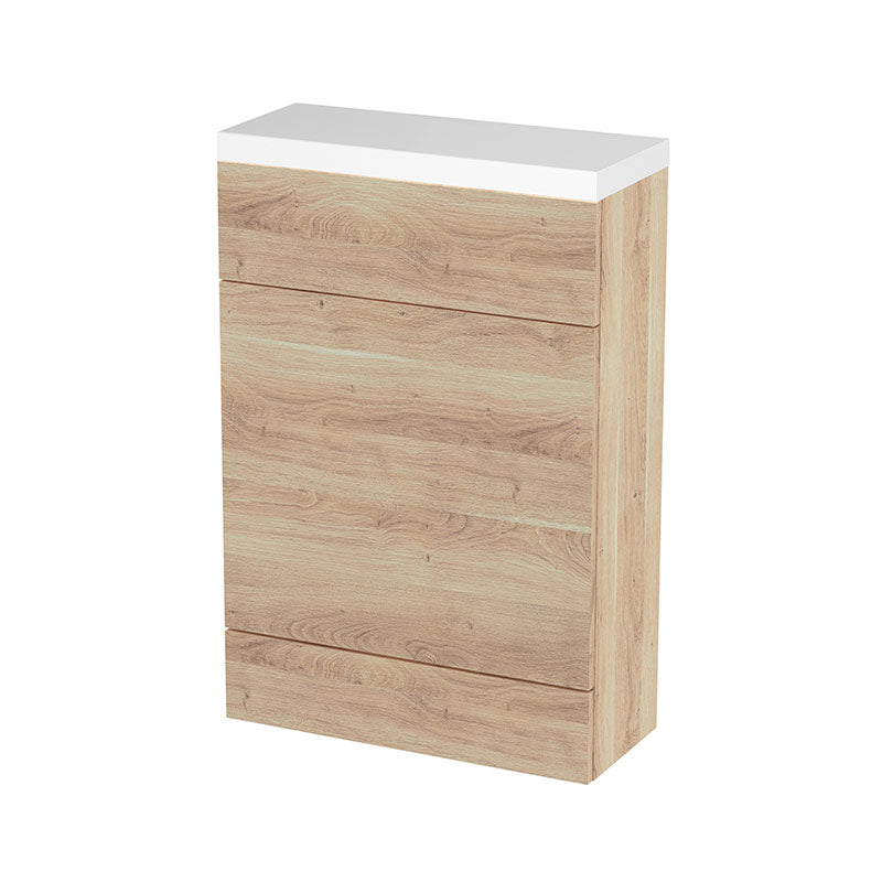 Hudson Reed Fusion Floor Standing 600mm Compact WC Unit & White Polymarble Top (1 size, 5 colours) - Brand New Bathrooms
