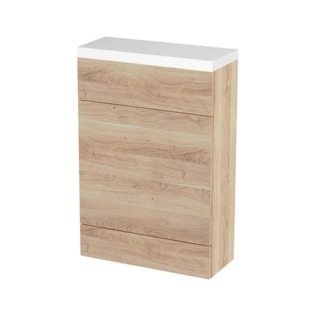 Hudson Reed Fusion Floor Standing 600mm Compact WC Unit & White Polymarble Top (1 size, 5 colours) - Brand New Bathrooms