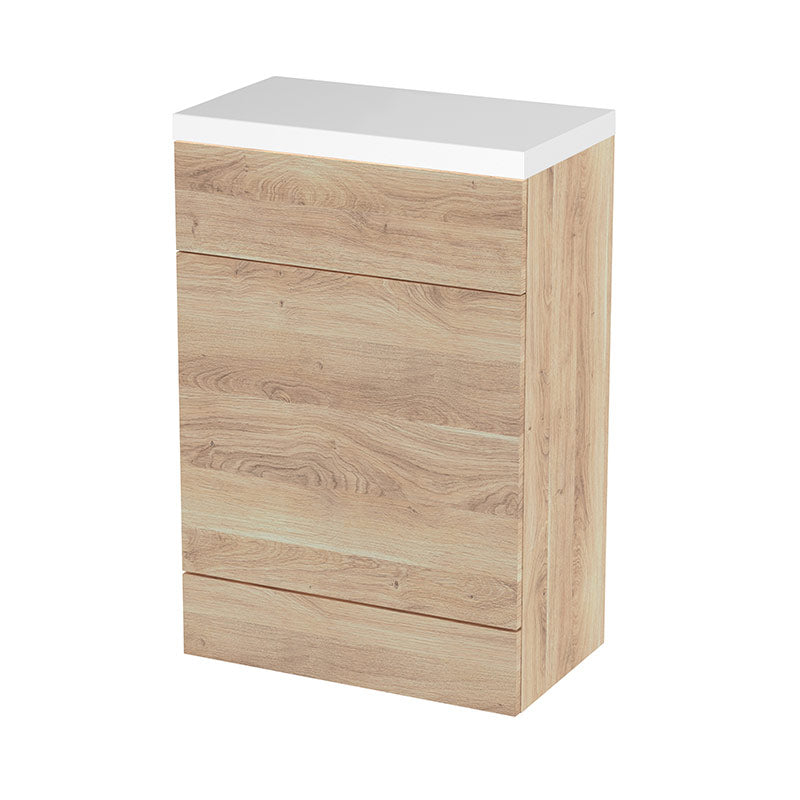Hudson Reed Fusion Floor Standing 600mm WC Unit & Polymarble Top (1 size, 5 colours) - Brand New Bathrooms