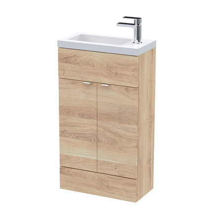 Hudson Reed Fusion Floor Standing Double Door 500mm Compact Vanity Unit & Polymarble Basin (1 size, 5 colours) - Brand New Bathrooms
