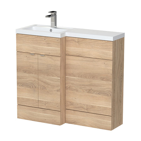 Hudson Reed Fusion Floor Standing Double Door 1000mm Vanity Basin Unit & WC Unit - Left Hand Combination (1 size, 5 colours) - Brand New Bathrooms