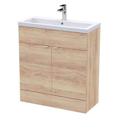 Hudson Reed Fusion Floor Standing Double Door 800mm Vanity Unit & Polymarble Basin (1 size, 5 colours) - Brand New Bathrooms