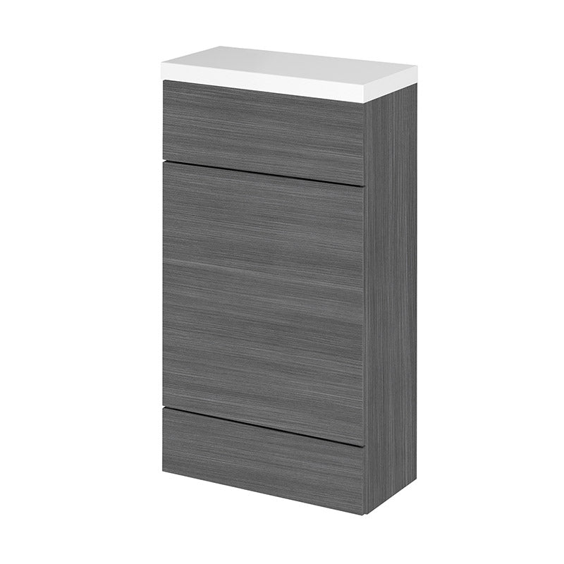 Hudson Reed Fusion Floor Standing Compact 500mm WC Unit & Gloss White Top (1 size, 5 colours) - Brand New Bathrooms