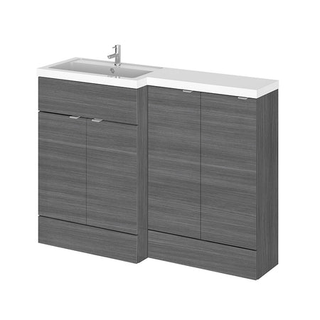 Hudson Reed Fusion Floor Standing Four Door 1200mm Vanity Unit & Basin - Left Hand Combination (1 size, 5 colours) - Brand New Bathrooms