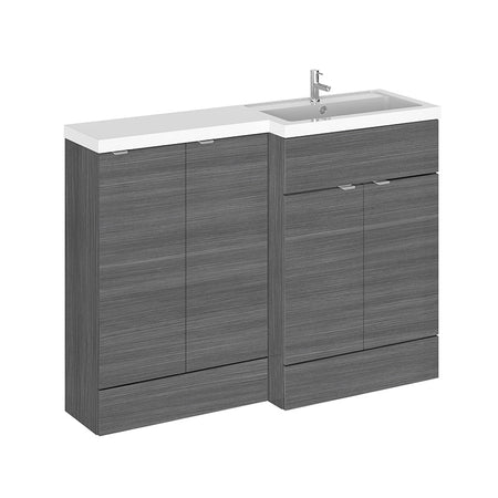 Hudson Reed Fusion Floor Standing Four Door 1200mm Vanity Basin Unit - Right Hand Combination (1 size, 5 colours) - Brand New Bathrooms
