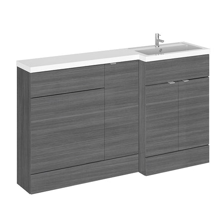 Hudson Reed Fusion Floor Standing Triple Door 1500mm Vanity Basin & WC Unit - Right Hand Combination (1 size, 5 colours) - Brand New Bathrooms