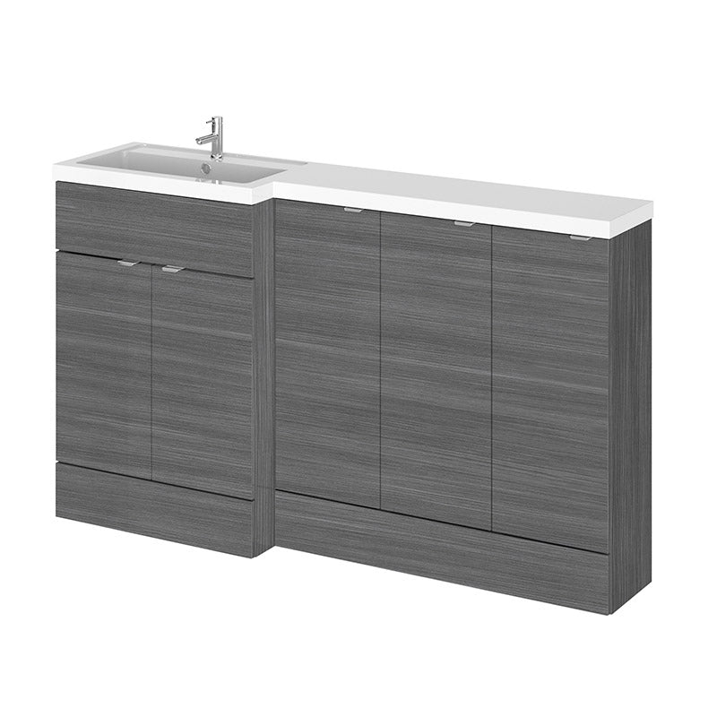 Hudson Reed Fusion Floor Standing Five Door 1500mm Vanity Basin Unit - Left Hand Combination (1 size, 5 colours) - Brand New Bathrooms