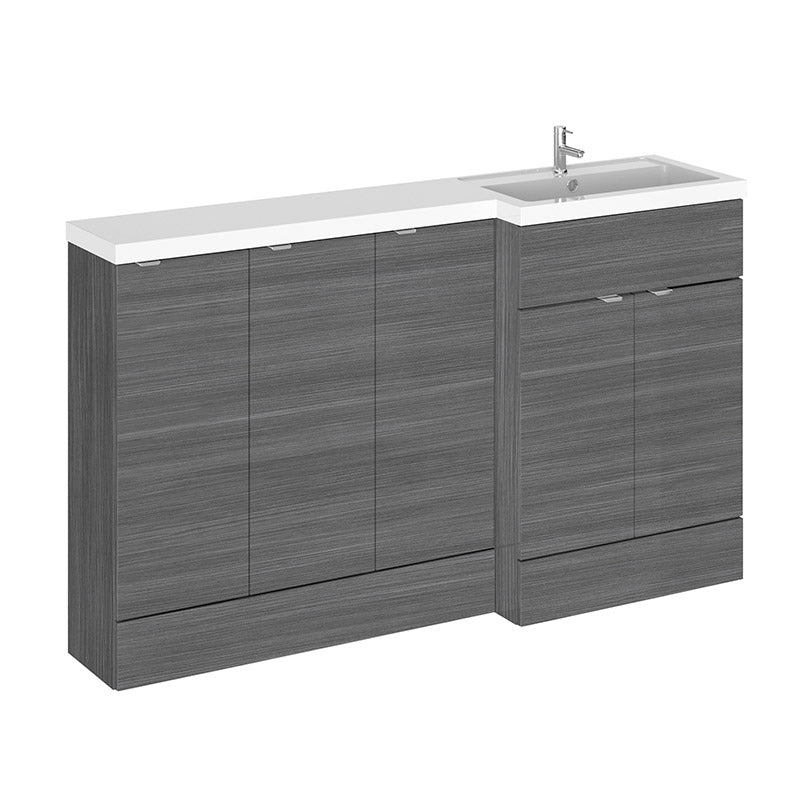 Hudson Reed Fusion Floor Standing Five Door 1500mm Vanity Basin Unit - Right Hand Combination (1 size, 5 colours) - Brand New Bathrooms