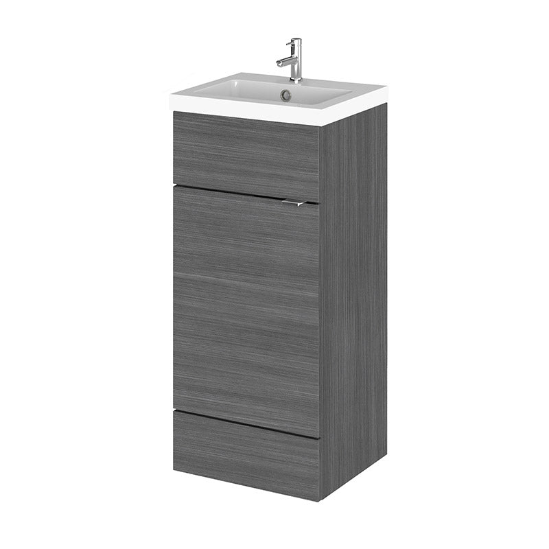 Hudson Reed Fusion Floor Standing Single Door 400mm Vanity Unit & Polymarble Basin (1 size, 5 colours) - Brand New Bathrooms
