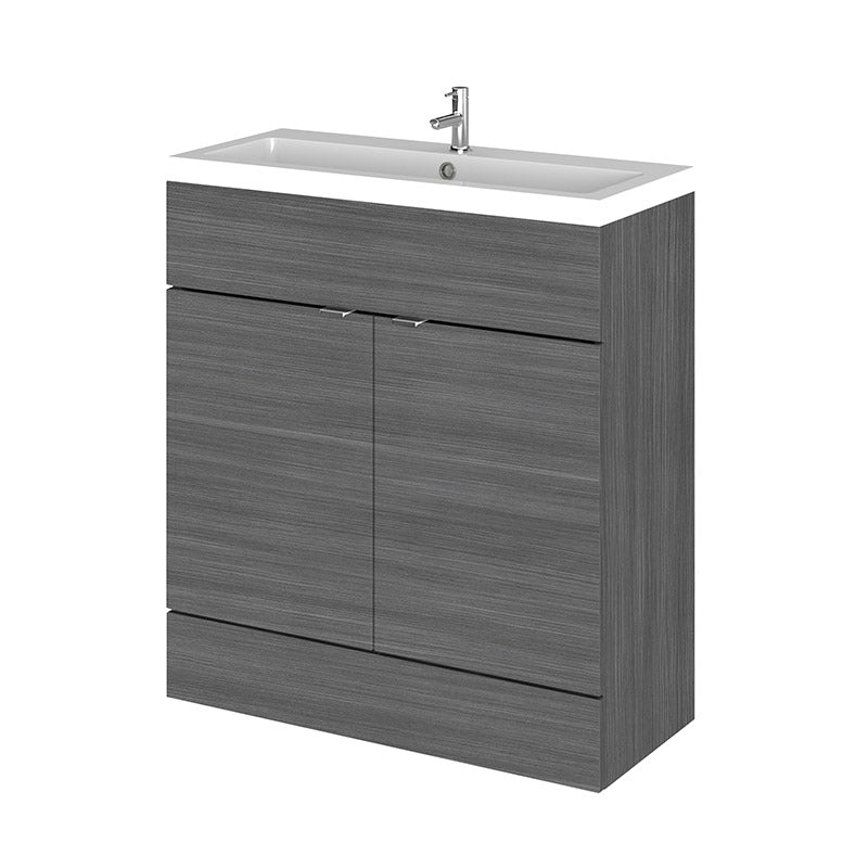 Hudson Reed Fusion Floor Standing Double Door 800mm Vanity Unit & Polymarble Basin (1 size, 5 colours) - Brand New Bathrooms