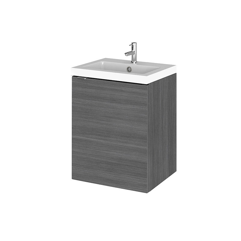 Hudson Reed Fusion Wall Hung Single Door 400mm Vanity Unit & Polymarble Basin (1 size, 4 colours) - Brand New Bathrooms