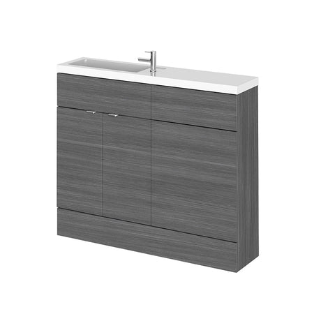 Hudson Reed Fusion Floor Standing Double Door 1000mm Compact Vanity Unit & WC Unit Combination (1 size, 4 colours) - Brand New Bathrooms