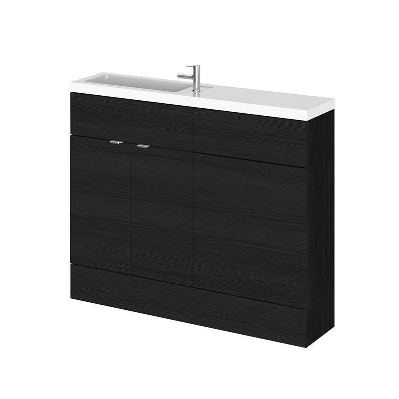 Hudson Reed Fusion Floor Standing 1100mm Double Door Vanity Basin & WC Unit Combination (1 size, 5 colours) - Brand New Bathrooms