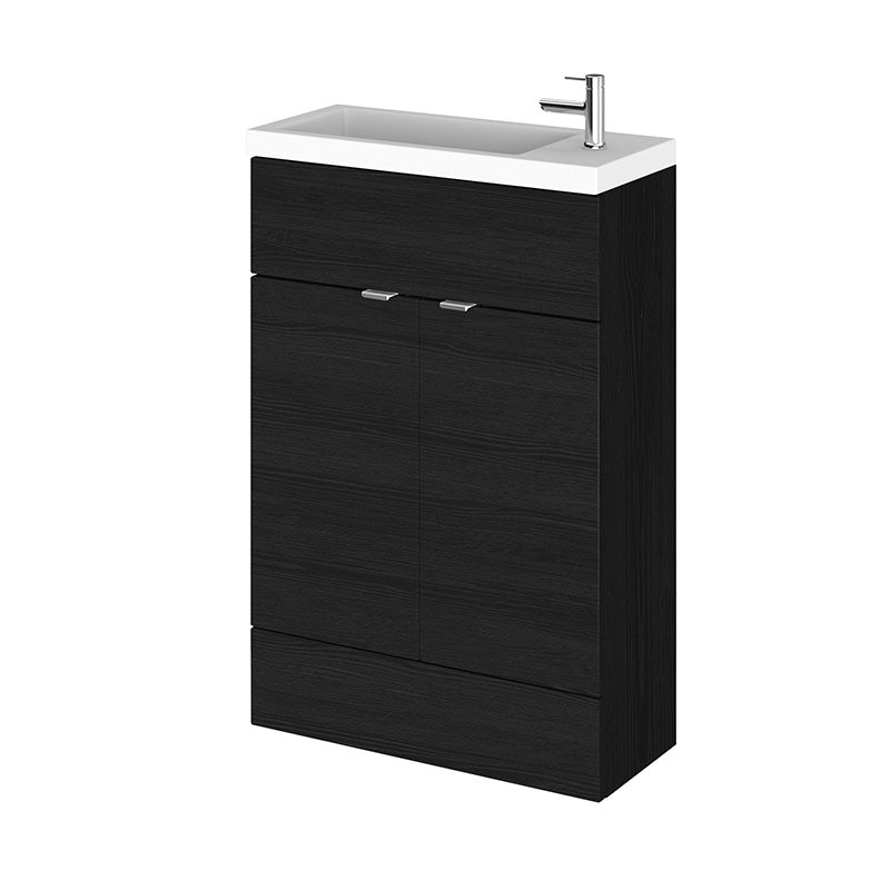 Hudson Reed Fusion Floor Standing 600mm Double Door Vanity Unit & Compact Polymarble Basin (1 size, 5 colours) - Brand New Bathrooms