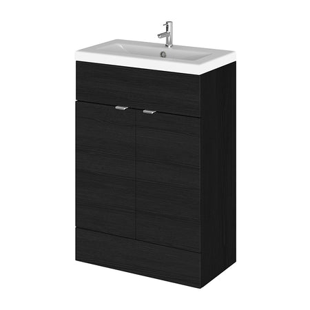 Hudson Reed Fusion Floor Standing 600mm Double Door Vanity Unit & Ceramic Basin (1 size, 5 colours) - Brand New Bathrooms