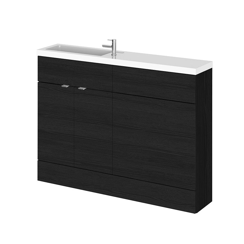 Hudson Reed Fusion Floor Standing Double Door 1200mm Compact Vanity Unit, Basin & WC Unit Combination (1 size, 5 colours) - Brand New Bathrooms
