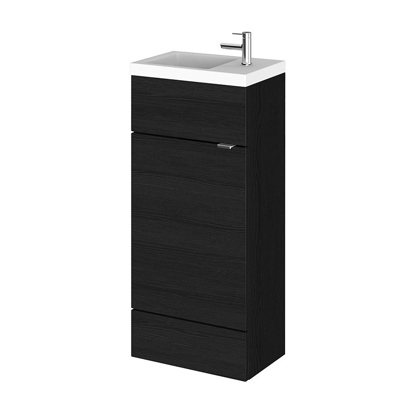 Hudson Reed Fusion Floor Standing Single Door 400mm Compact Vanity Unit & Polymarble Basin (1 size, 5 colours) - Brand New Bathrooms