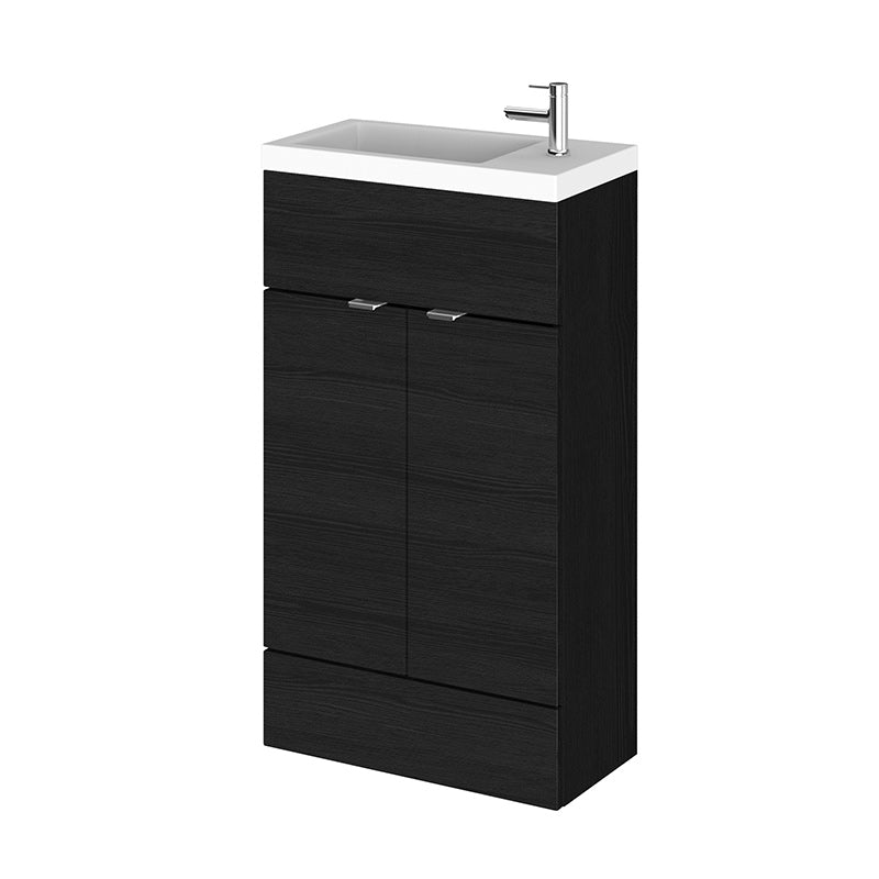 Hudson Reed Fusion Floor Standing Double Door 500mm Compact Vanity Unit & Polymarble Basin (1 size, 5 colours) - Brand New Bathrooms