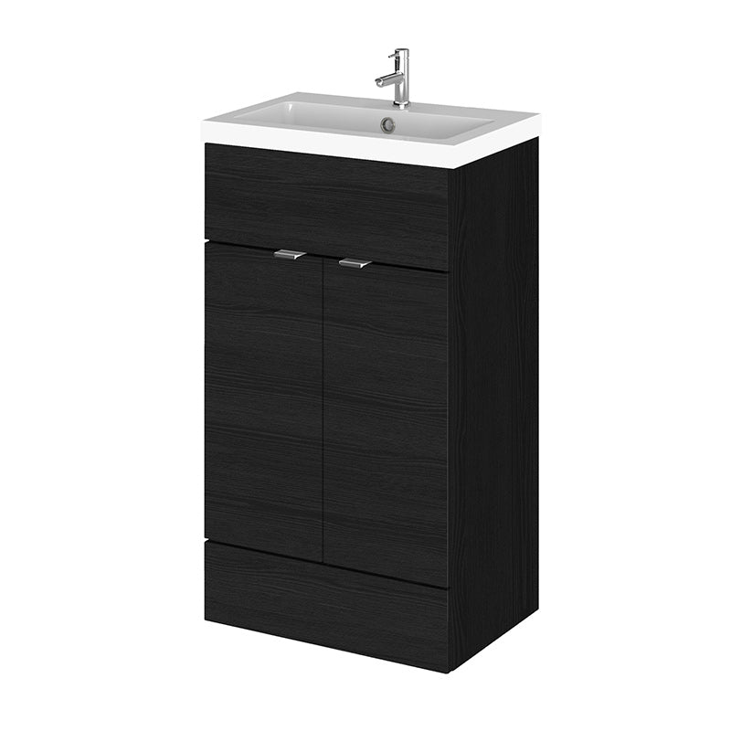 Hudson Reed Fusion Floor Standing Double Door 500mm Vanity Unit & Polymarble Basin (1 size, 5 colours) - Brand New Bathrooms