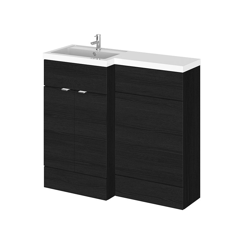 Hudson Reed Fusion Floor Standing Double Door 1000mm Vanity Basin Unit & WC Unit - Left Hand Combination (1 size, 5 colours) - Brand New Bathrooms