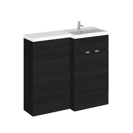 Hudson Reed Fusion Floor Standing Double Door Vanity Basin Unit & WC Unit - Right Hand Combination (1 size, 5 colours) - Brand New Bathrooms