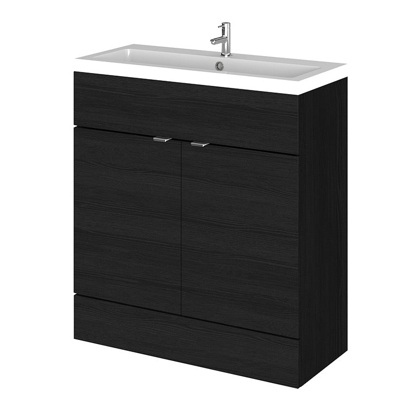 Hudson Reed Fusion Floor Standing Double Door 800mm Vanity Unit & Polymarble Basin (1 size, 5 colours) - Brand New Bathrooms