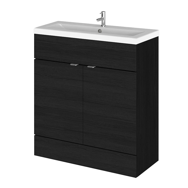 Hudson Reed Fusion Floor Standing Double Door 800mm Vanity Unit & Ceramic Basin (1 size, 5 colours) - Brand New Bathrooms
