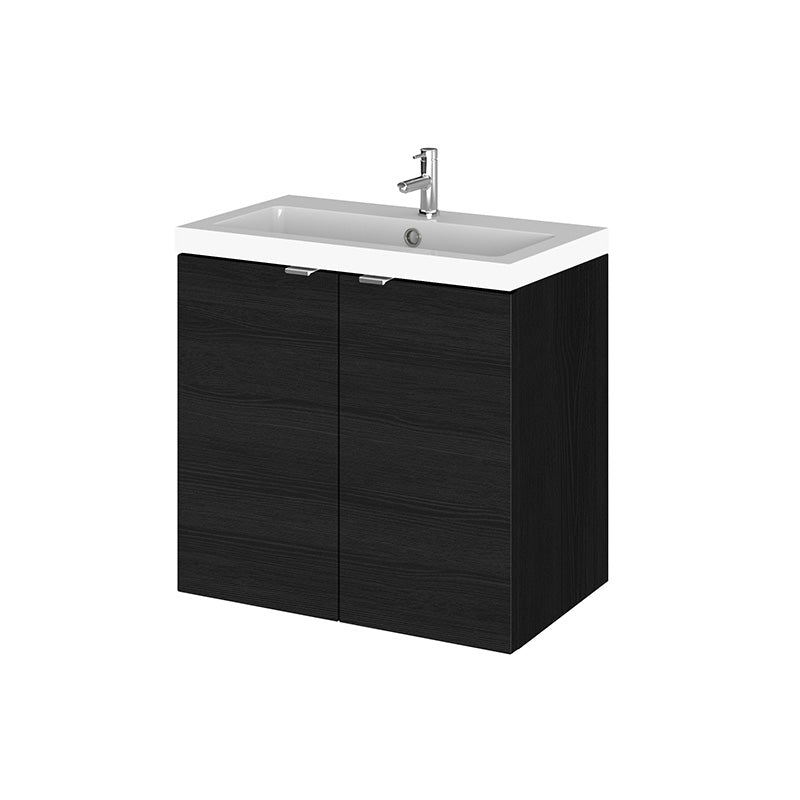 Hudson Reed Fusion Wall Hung Double Door 600mm Compact Vanity Unit & Polymarble Basin (1 size, 4 colours) - Brand New Bathrooms