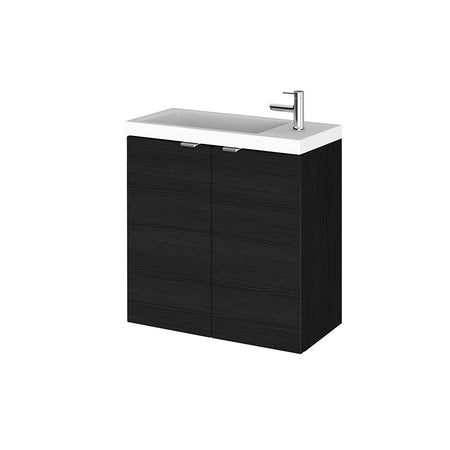 Hudson Reed Fusion Wall Hung Double Door 500mm Compact Vanity Unit & Polymarble Basin (1 size, 4 colours) - Brand New Bathrooms
