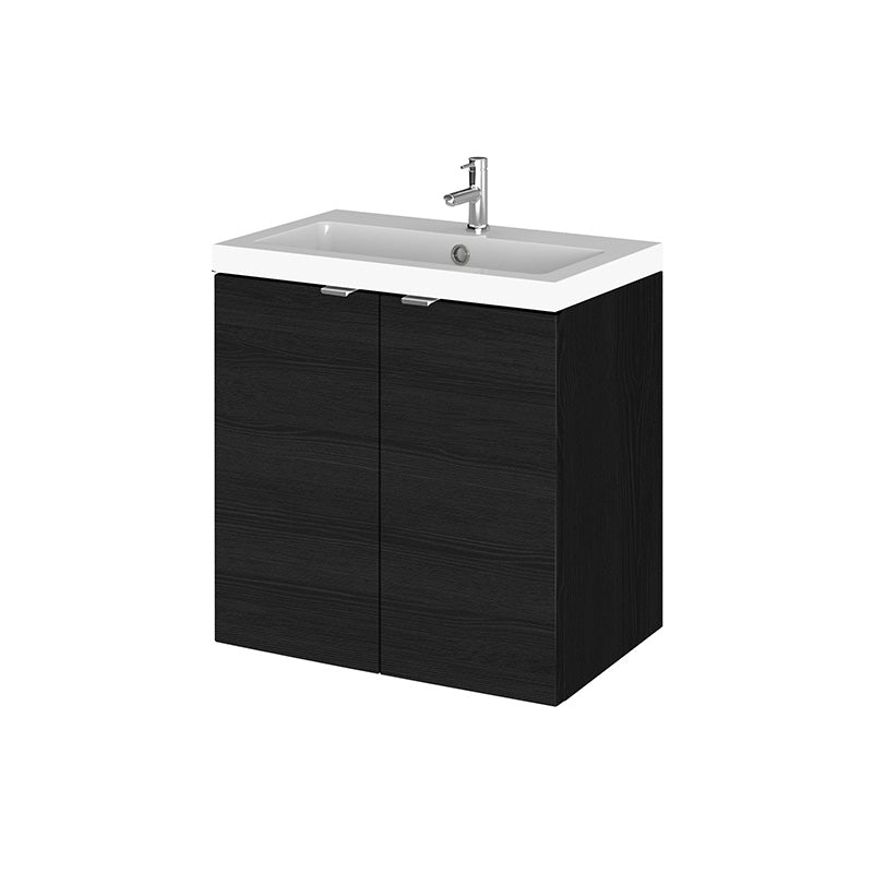Hudson Reed Fusion Wall Hung Double Door 500mm Vanity Unit & Polymarble Basin (1 size, 4 colours) - Brand New Bathrooms