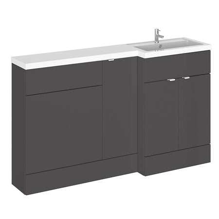 Hudson Reed Fusion Floor Standing Triple Door 1500mm Vanity Basin & WC Unit - Right Hand Combination (1 size, 5 colours) - Brand New Bathrooms